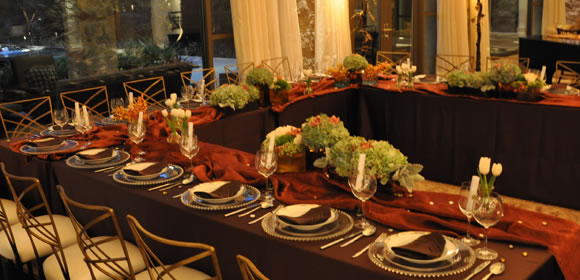 Elegant Events, from sit down dinner to coktail party, AOC will help you to plan the perfect event.  
